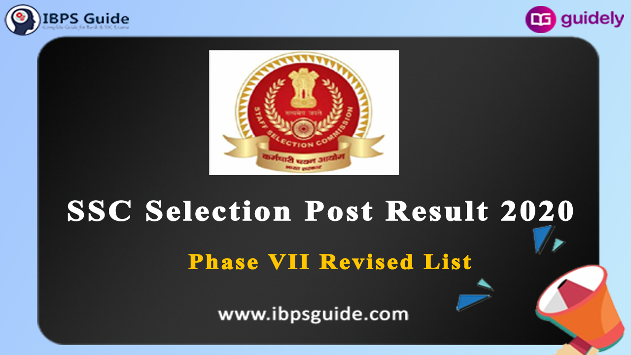 Ssc Selection Post Phase Vii Revised Result Check Here