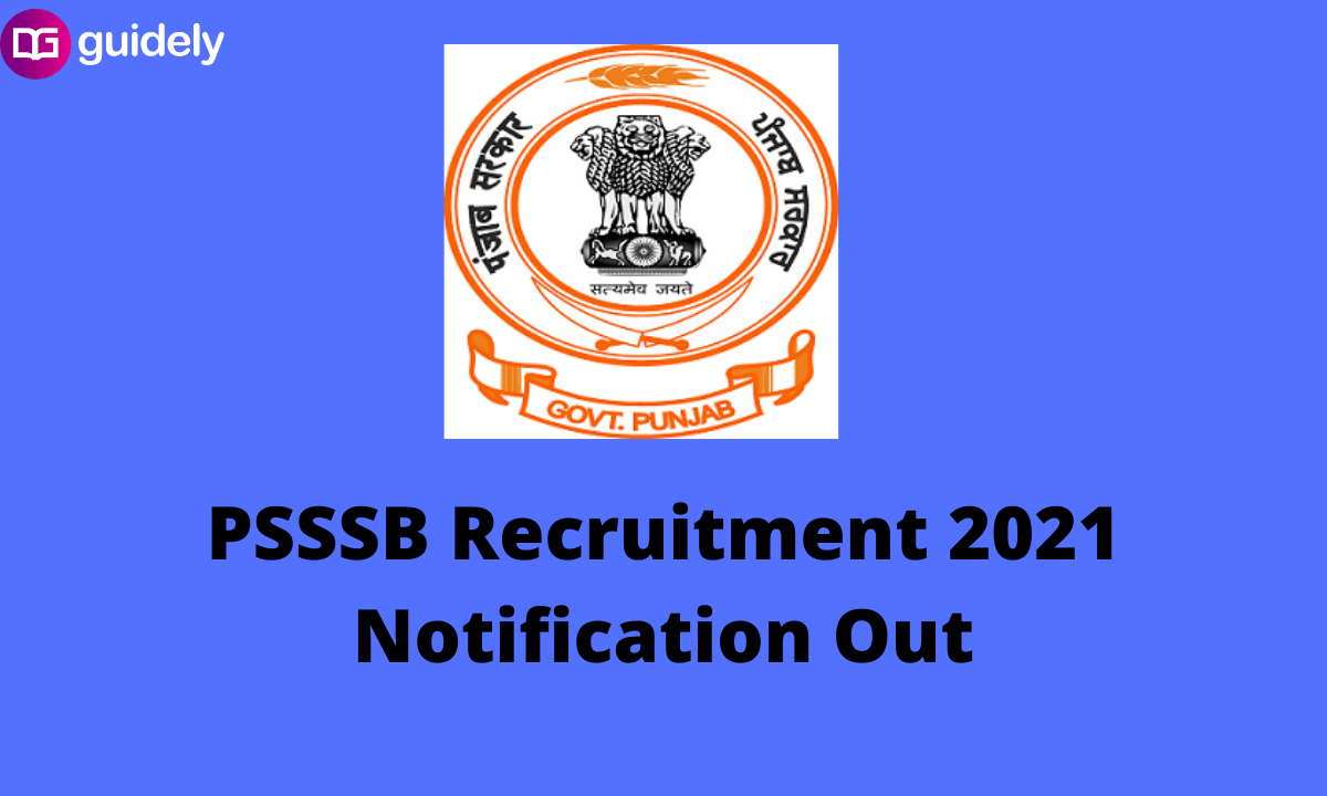 PSSSB Recruitment 2021 Notification Out For 168 Vacancies