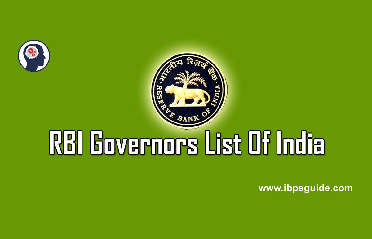 RBI Governor List Of India | Reserve Bank Of India - Banking Awareness