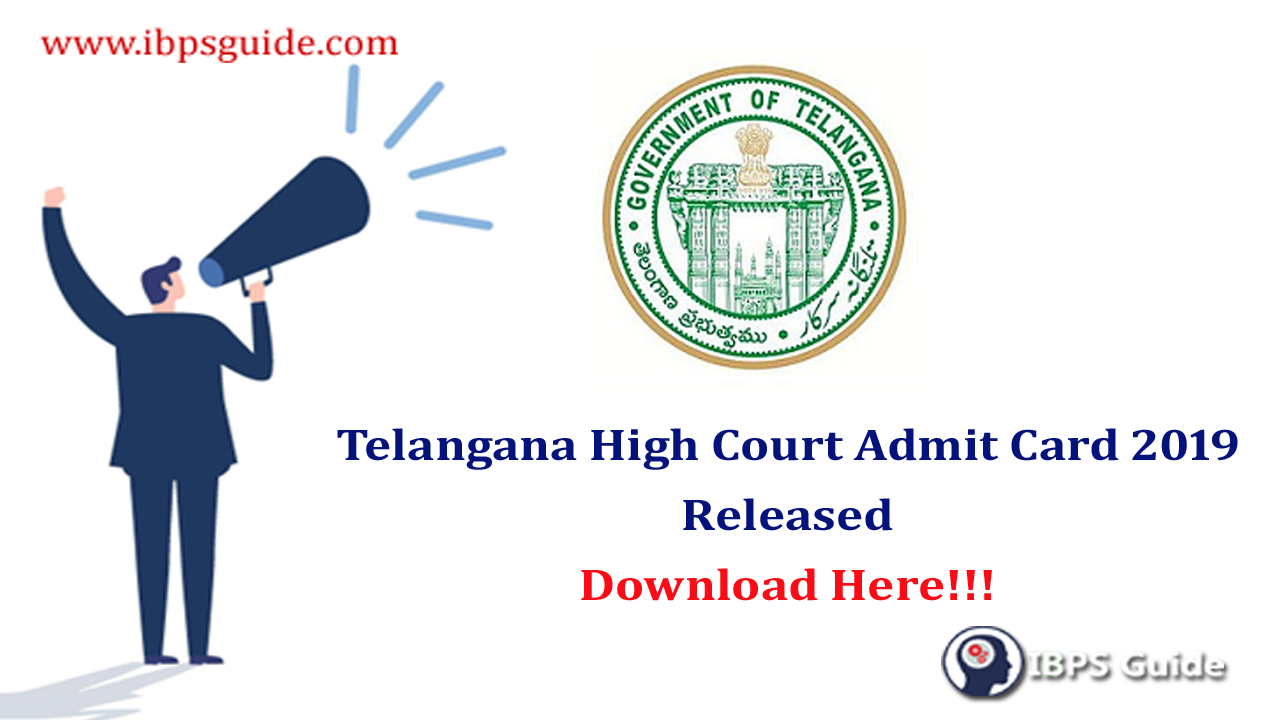 Telangana High Court Admit Card 2019 | TS High Court Hall Ticket 2019