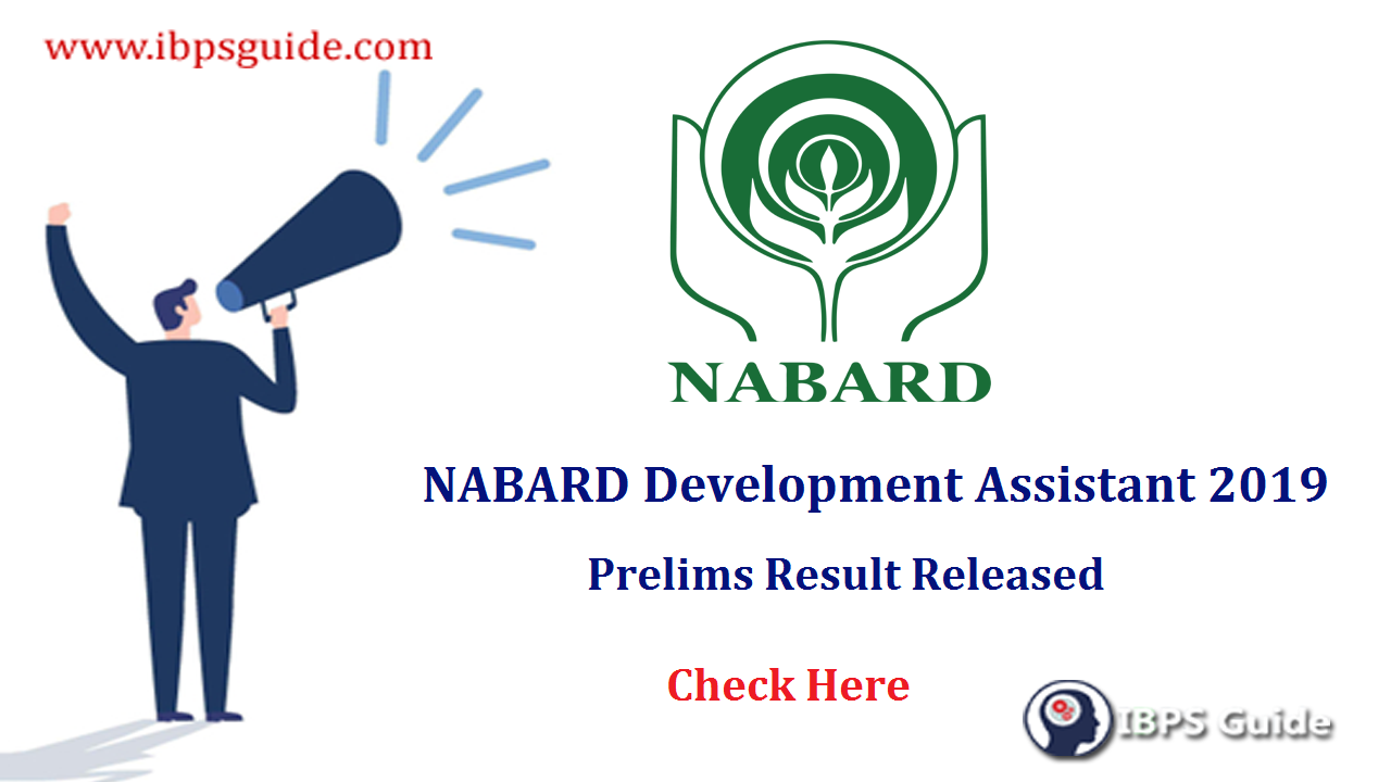 NABARD Development Assistant Prelims Result 2019: Check Here