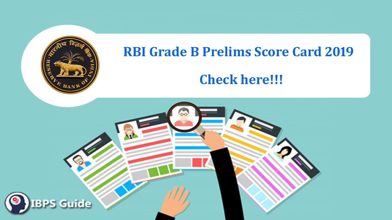 RBI Grade B Prelims 2019 Score Card | Check RBI Grade B Scores Here