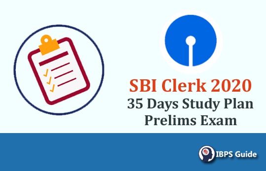 SBI clerk prelims study plan 2021 | Check 35 days study plan here