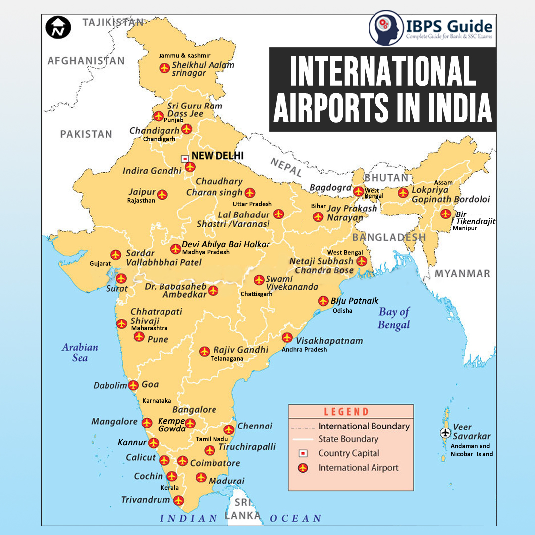 List Of Domestic And International Airports In India 2022 PDF