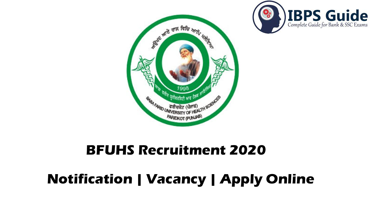 BFUHS Recruitment 2020 Apply Online | 1978 Scientist Jobs