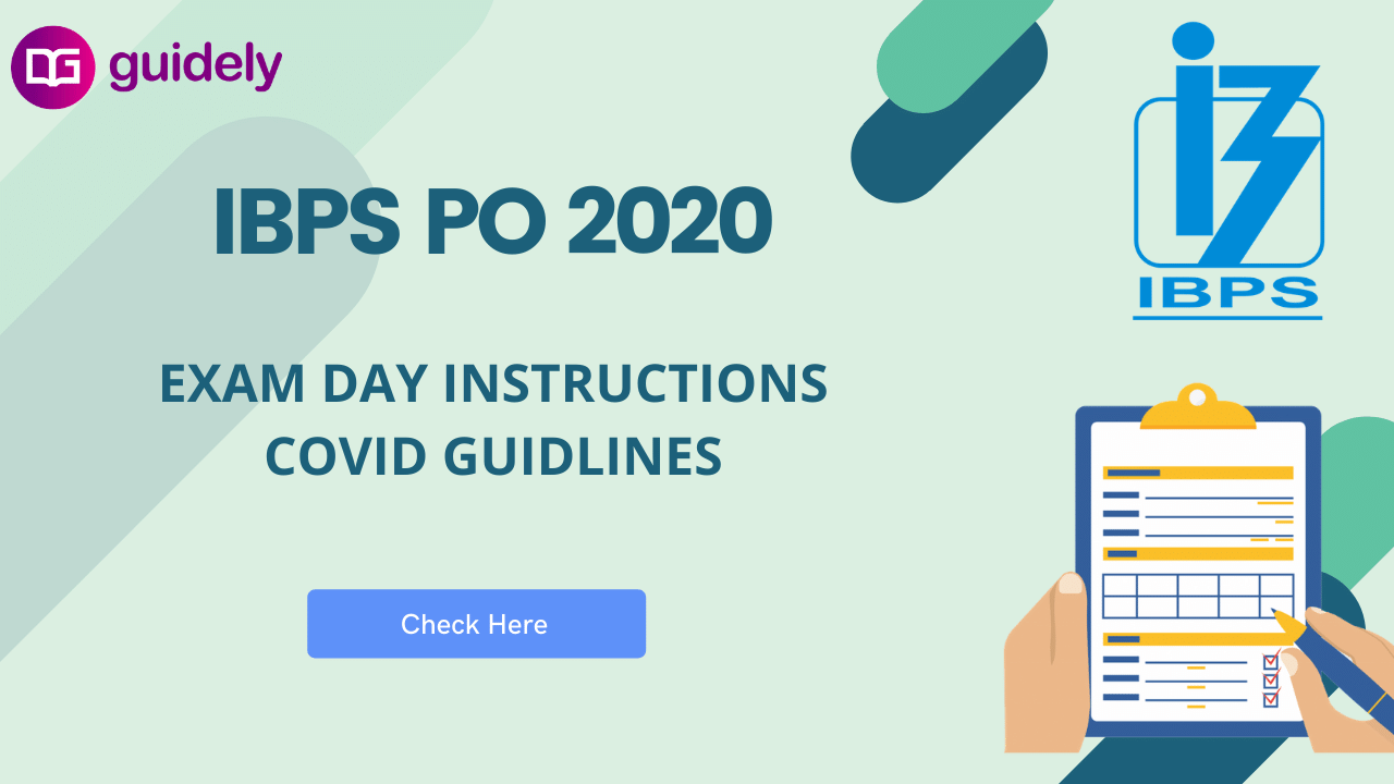 IBPS PO Exam Day Instructions Prelims 2020 COVID Guidelines