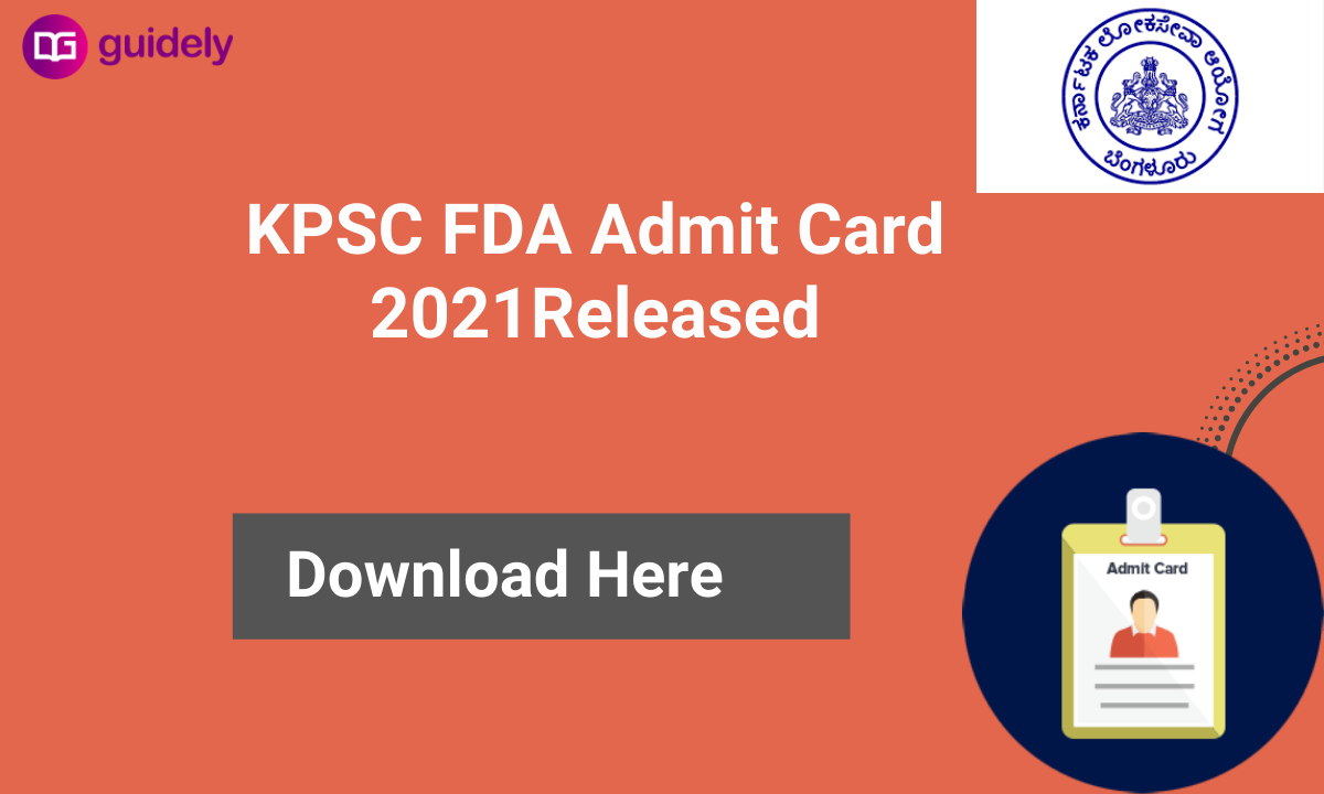 KPSC FDA Admit Card 2021 Released: Check Exam Date Here