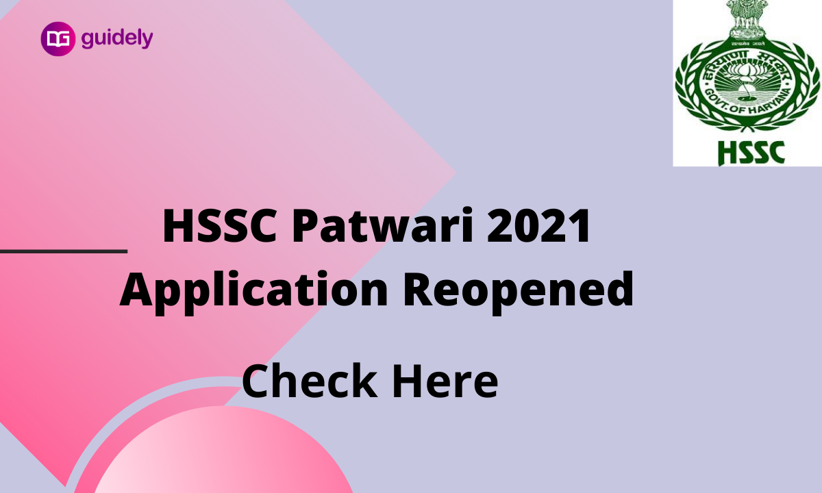 HSSC Patwari Recruitment 2021 Notification Reopened: Apply Online