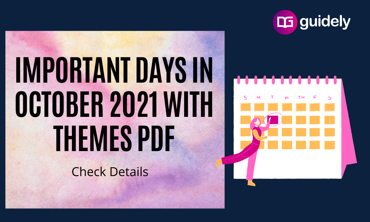 Important Days in October 2021 with Themes PDF National & International
